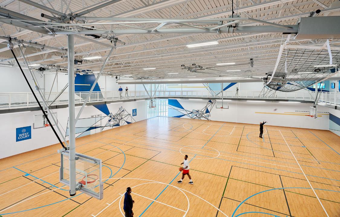 Birdseye view of gymnasium