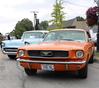 1966 orange Mustang