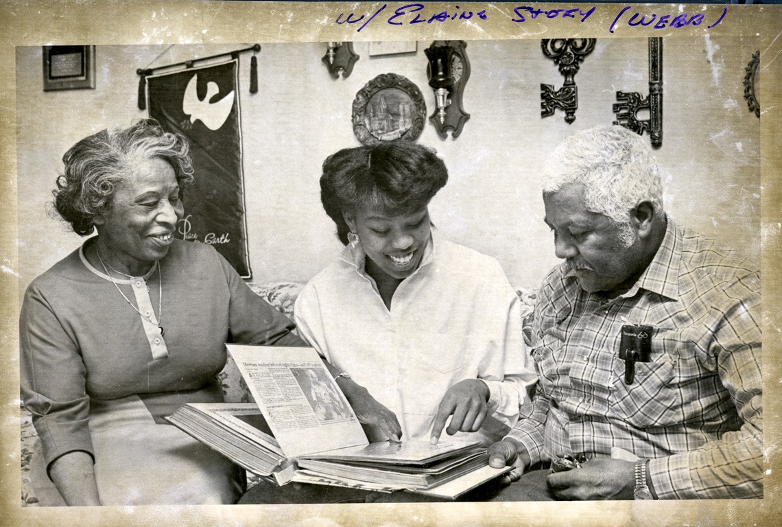 Alfonso and Mary Webb with their granddaughter