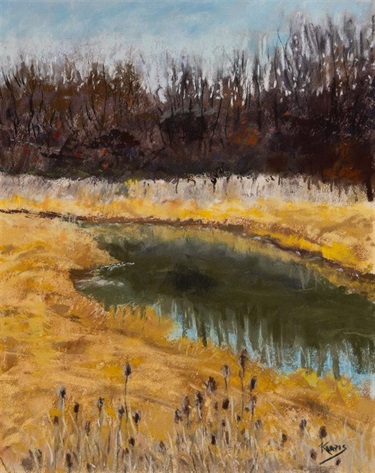 Marsh with Teasels