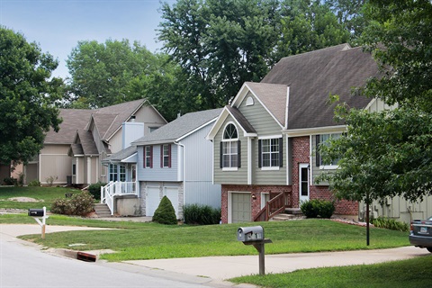 Homes in a Merriam neighborhood