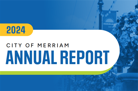 2024 annual report on a blue background.