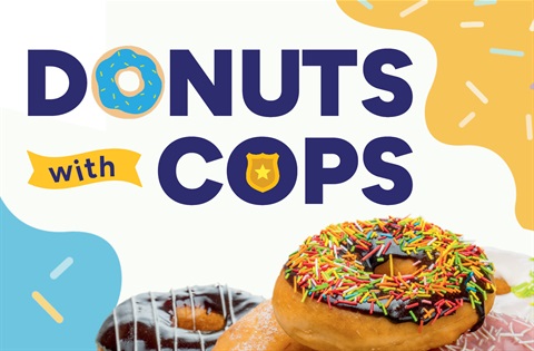Donuts with a Cops graphic