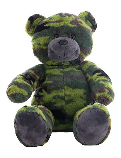 green camouflaged bear